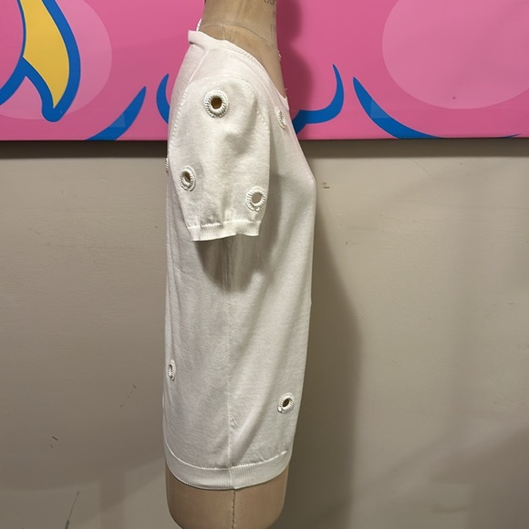 CHANEL White Crew Neck Sweater - Picture 6 of 13